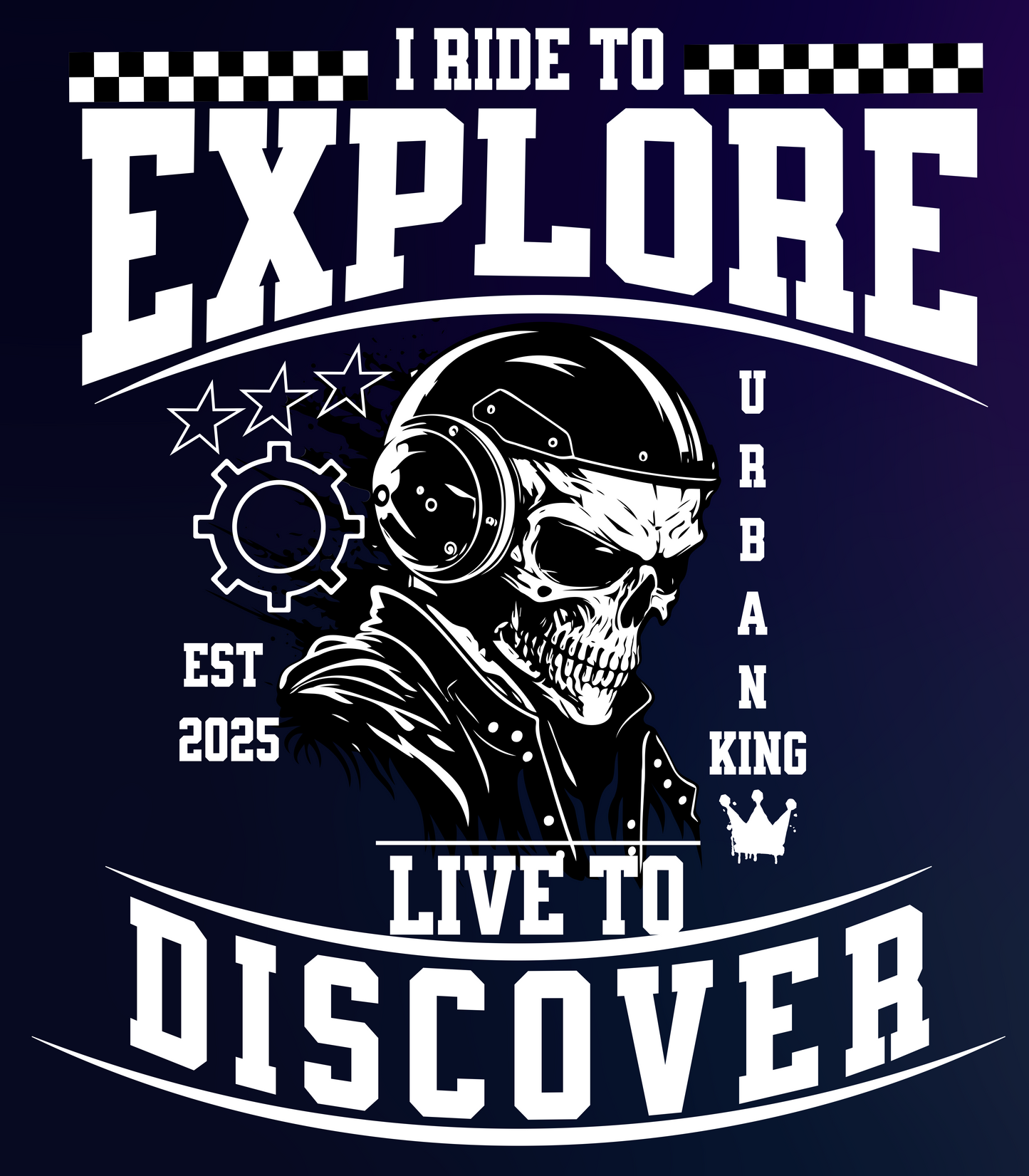 Live to discover men's T-shirt Back Print